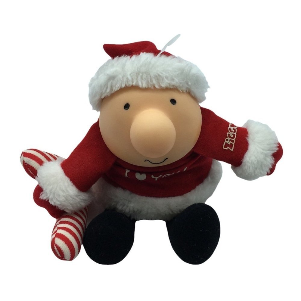 Vintage Ziggy Santa Plush I Love You Candy Cane Holiday Christmas Decor 5.5"